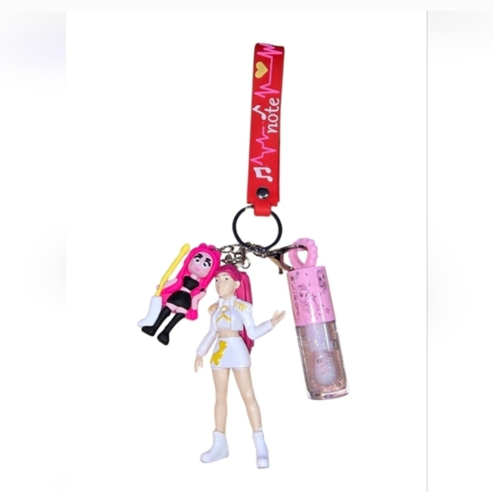 Pink and White Keychain Set for Kids